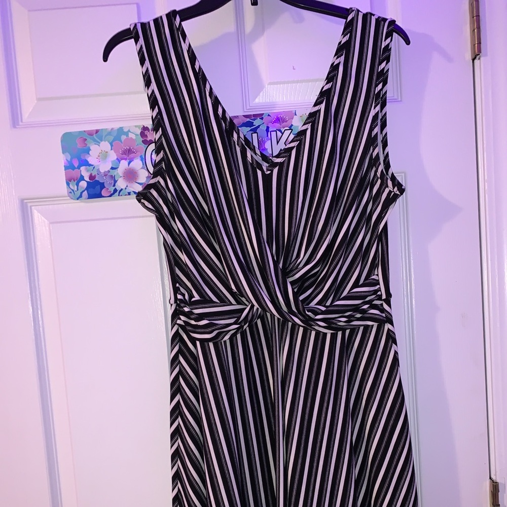 Candie’s Black and White Striped Dress